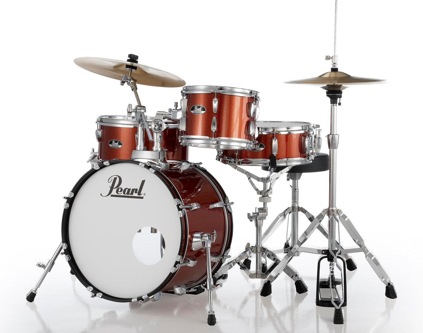 Pearl Roadshow Drum Set 5-Piece Complete Kit with Cymbals and Stands, Jet Black (RS525SC/C31)