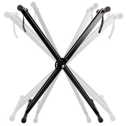 RockJam Xfinity Heavy-Duty, Double-X, Pre-Assembled, Infinitely Adjustable Piano Keyboard Stand with Locking Straps