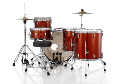 Pearl Roadshow Drum Set 5-Piece Complete Kit with Cymbals and Stands, Jet Black (RS525SC/C31)