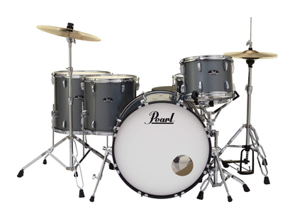 Pearl Roadshow Drum Set 5-Piece Complete Kit with Cymbals and Stands, Jet Black (RS525SC/C31)