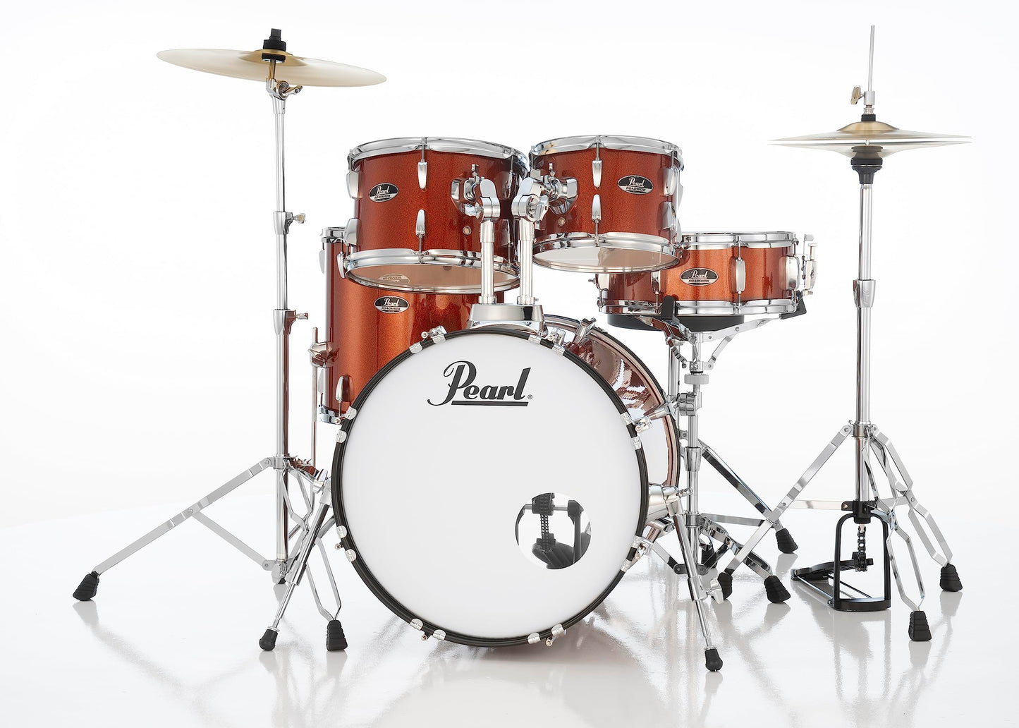 Pearl Roadshow Drum Set 5-Piece Complete Kit with Cymbals and Stands, Jet Black (RS525SC/C31)