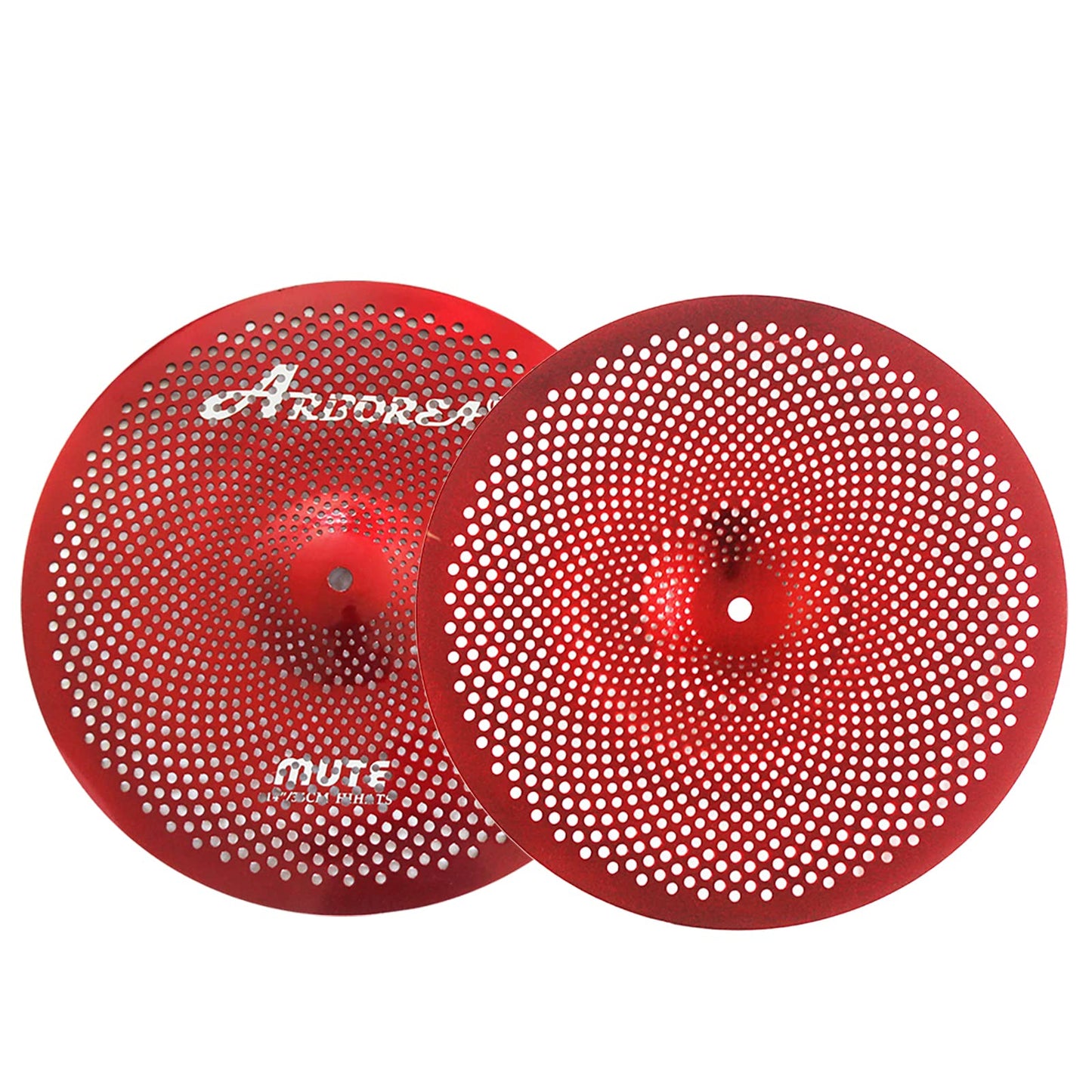 Low Volume Cymbal Pack Mute Set 14'Hihats+16"Crash+18'Crash+20"Ride 5 Pieces Silver Drummer Practice Quiet Cymbal for Drum Set