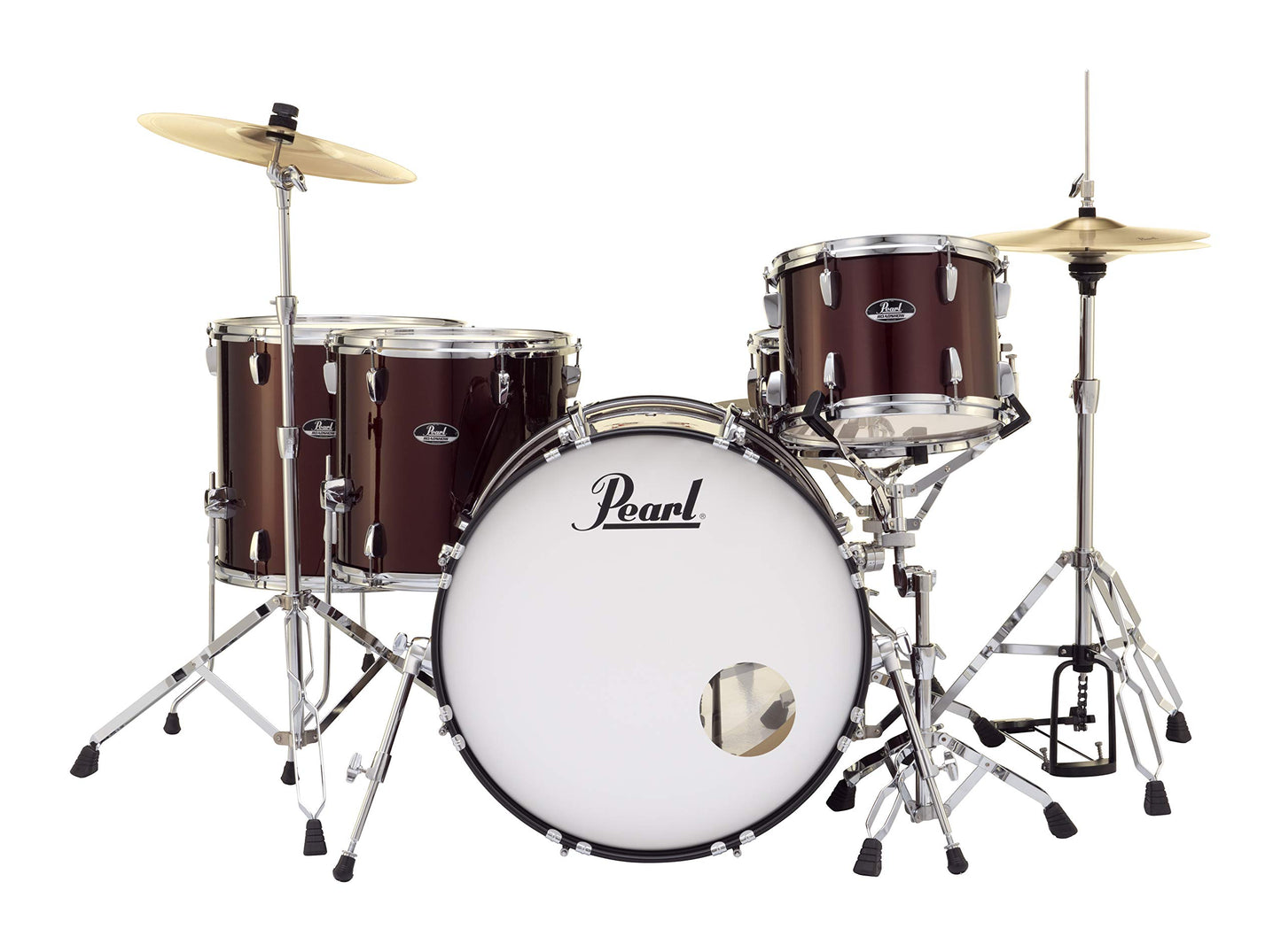 Pearl Roadshow Drum Set 5-Piece Complete Kit with Cymbals and Stands, Jet Black (RS525SC/C31)