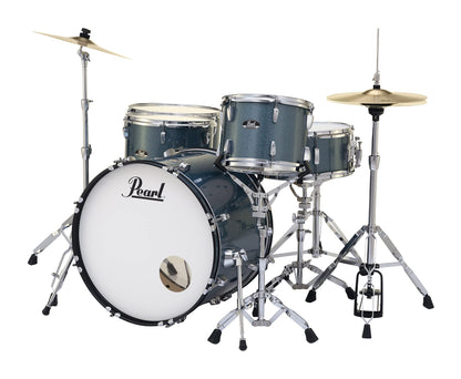 Pearl Roadshow Drum Set 5-Piece Complete Kit with Cymbals and Stands, Jet Black (RS525SC/C31)