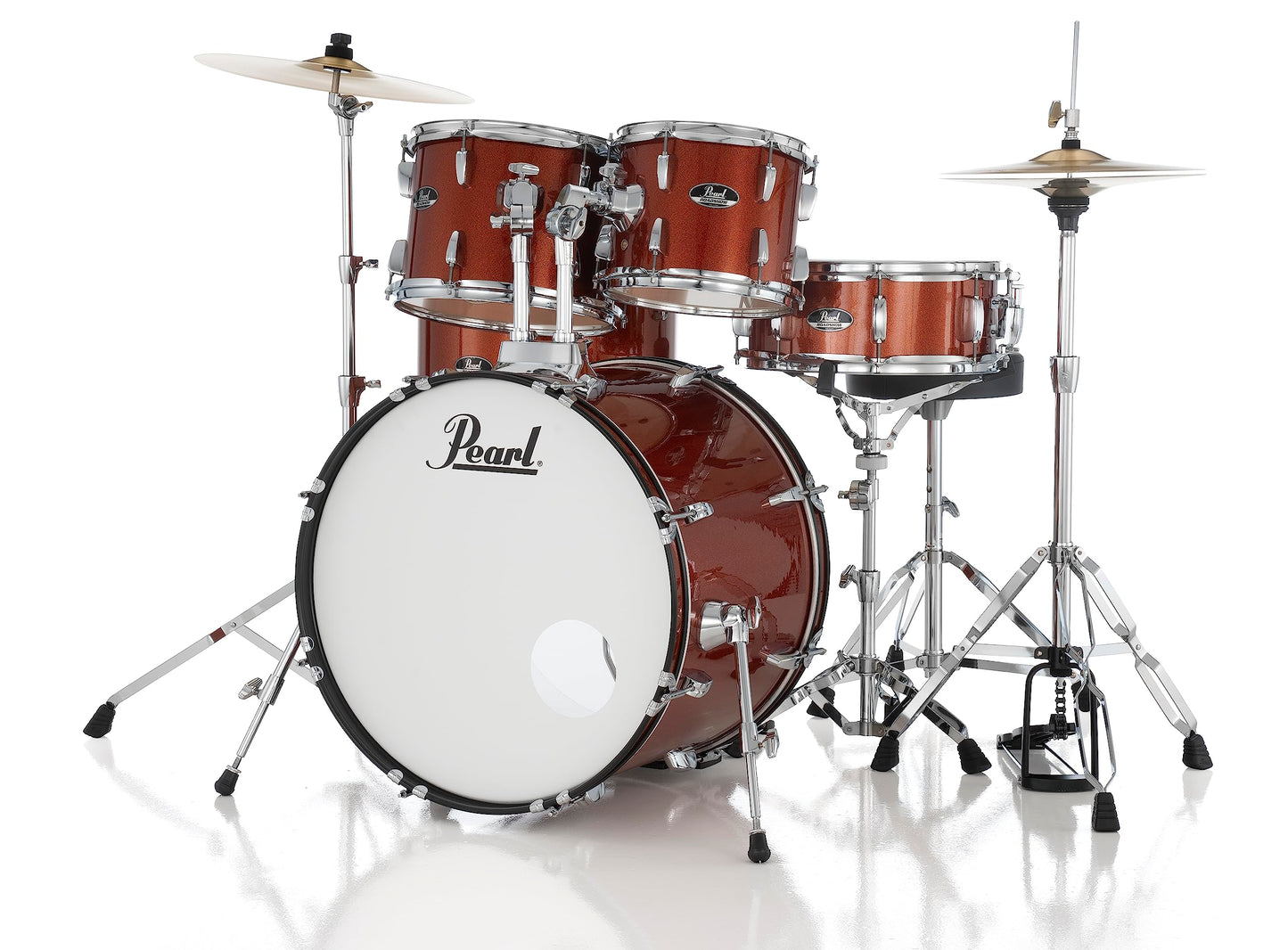 Pearl Roadshow Drum Set 5-Piece Complete Kit with Cymbals and Stands, Jet Black (RS525SC/C31)