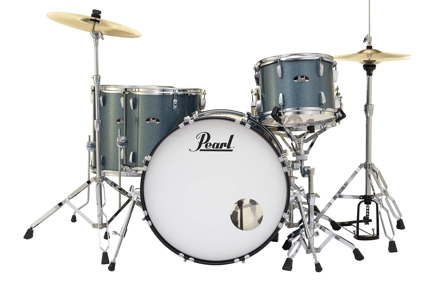 Pearl Roadshow Drum Set 5-Piece Complete Kit with Cymbals and Stands, Jet Black (RS525SC/C31)
