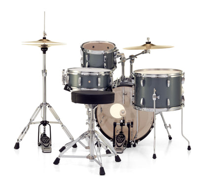 Pearl Roadshow Drum Set 5-Piece Complete Kit with Cymbals and Stands, Jet Black (RS525SC/C31)