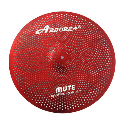 Low Volume Cymbal Pack Mute Set 14'Hihats+16"Crash+18'Crash+20"Ride 5 Pieces Silver Drummer Practice Quiet Cymbal for Drum Set