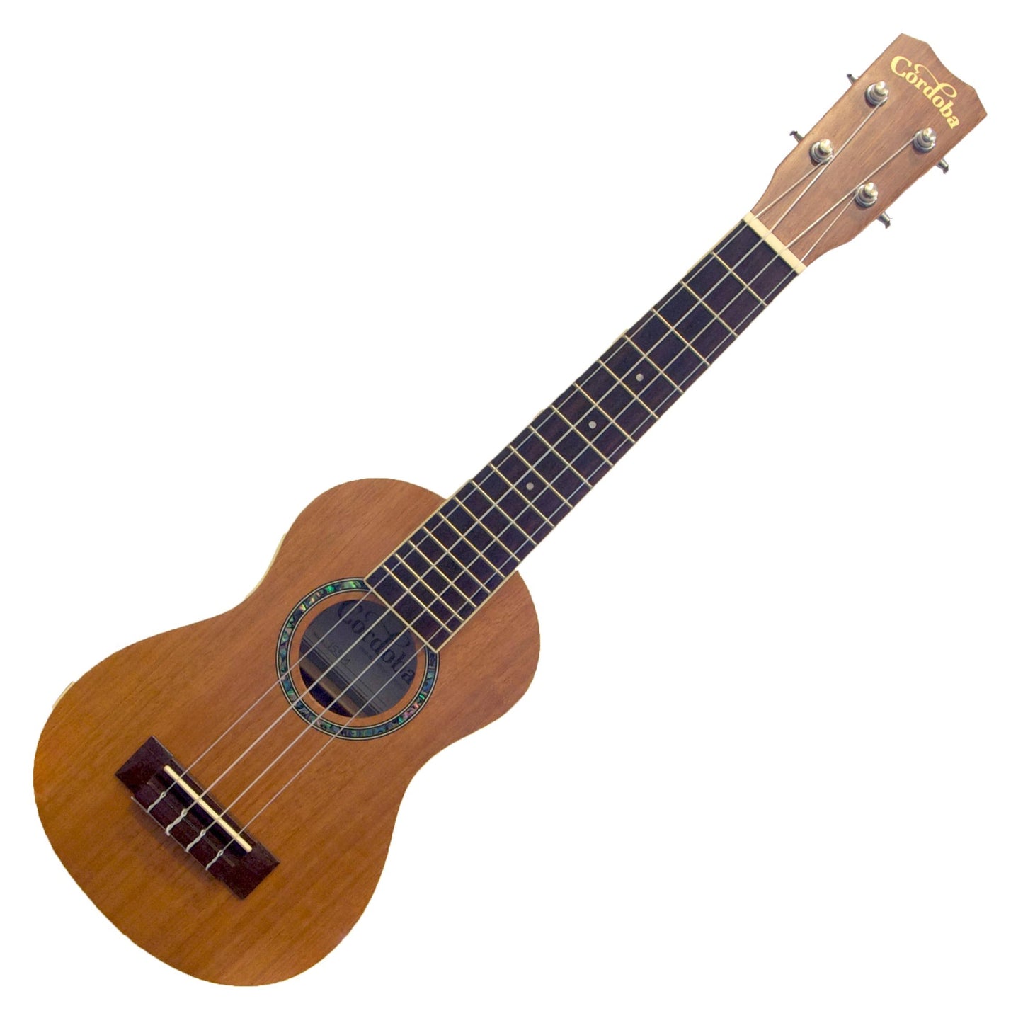 Cordoba, 4 15CM Concert Ukulele-Hand Crafted With Mahogany Top, Back & Sides, Authentic Abalone Rosette & Satin Finish & Premium Italian Aquila Strings-For Beginners & Professionals, Right, COD