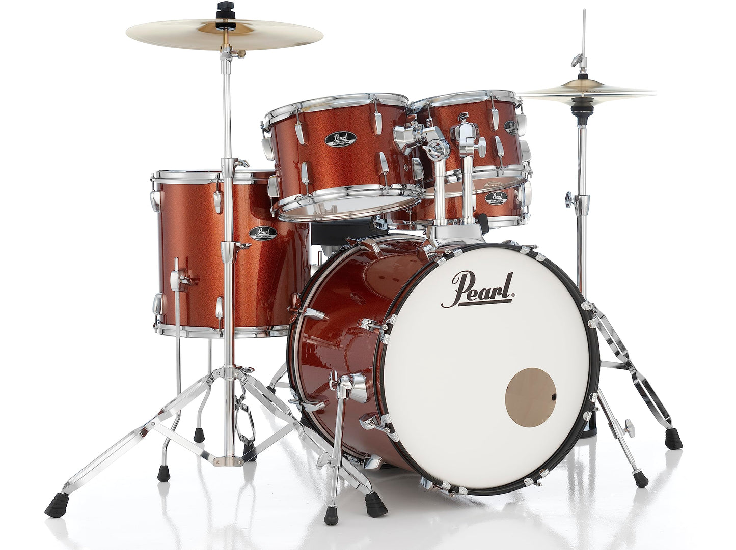 Pearl Roadshow Drum Set 5-Piece Complete Kit with Cymbals and Stands, Jet Black (RS525SC/C31)