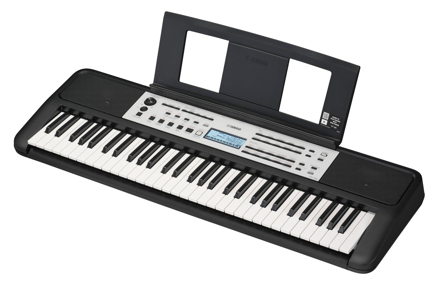 Yamaha 61-Key Portable Keyboard for Beginners with Built-In Songs, Quiz Mode, Music Rest, with Power Adapter YPT280