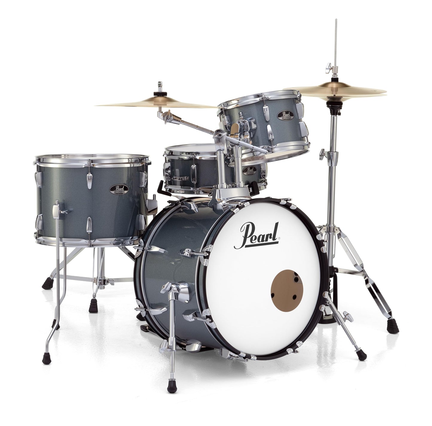 Pearl Roadshow Drum Set 5-Piece Complete Kit with Cymbals and Stands, Jet Black (RS525SC/C31)