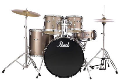 Pearl Roadshow Drum Set 5-Piece Complete Kit with Cymbals and Stands, Jet Black (RS525SC/C31)
