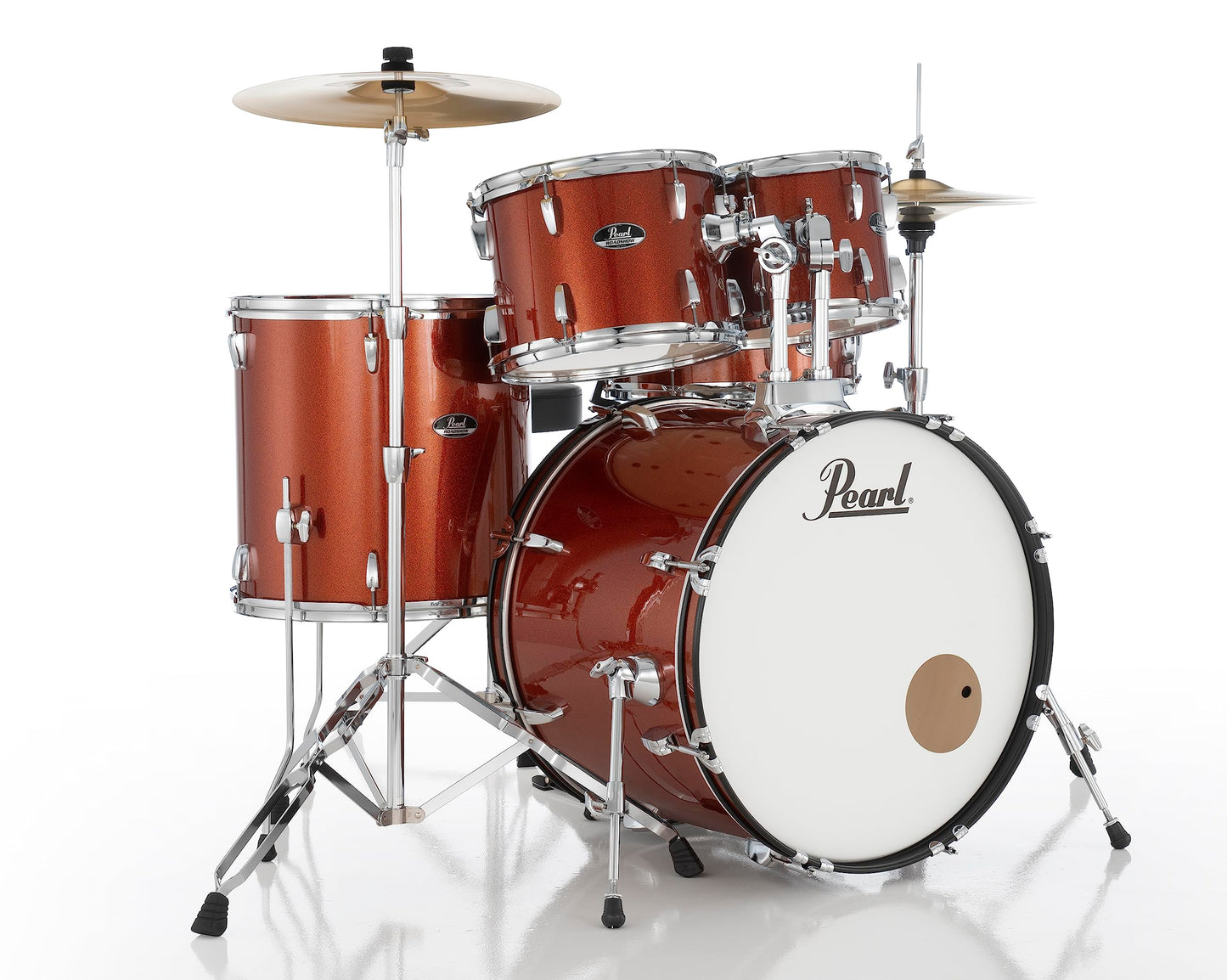 Pearl Roadshow Drum Set 5-Piece Complete Kit with Cymbals and Stands, Jet Black (RS525SC/C31)