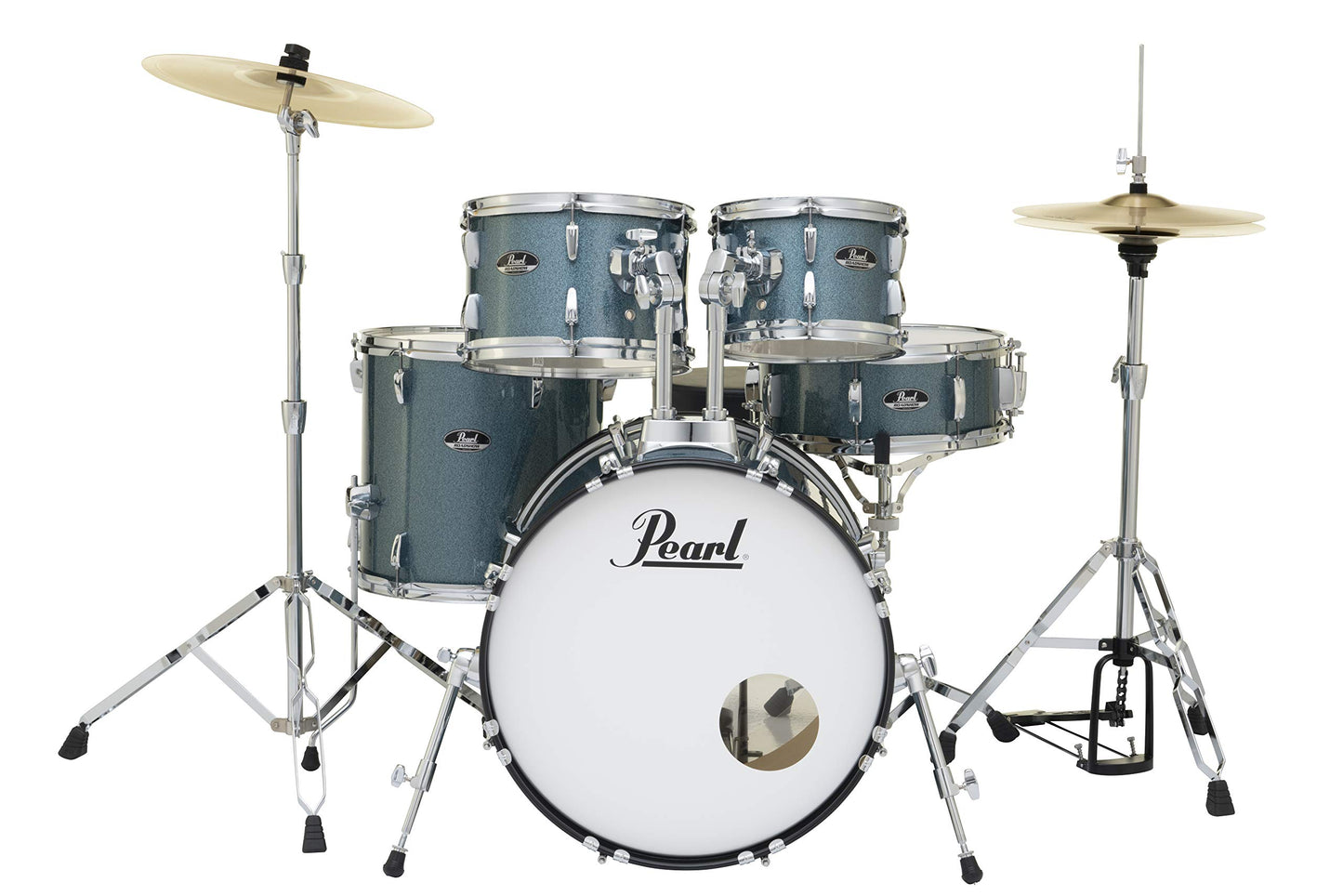 Pearl Roadshow Drum Set 5-Piece Complete Kit with Cymbals and Stands, Jet Black (RS525SC/C31)