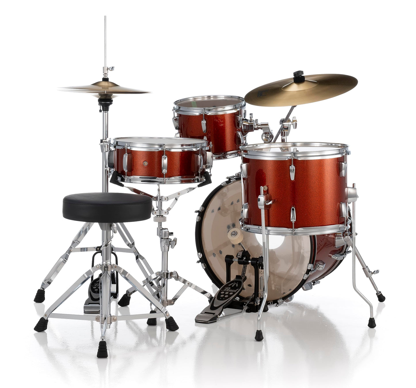 Pearl Roadshow Drum Set 5-Piece Complete Kit with Cymbals and Stands, Jet Black (RS525SC/C31)
