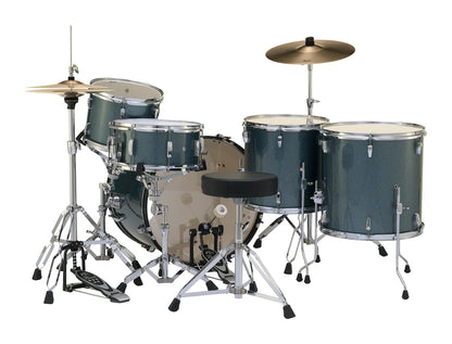 Pearl Roadshow Drum Set 5-Piece Complete Kit with Cymbals and Stands, Jet Black (RS525SC/C31)