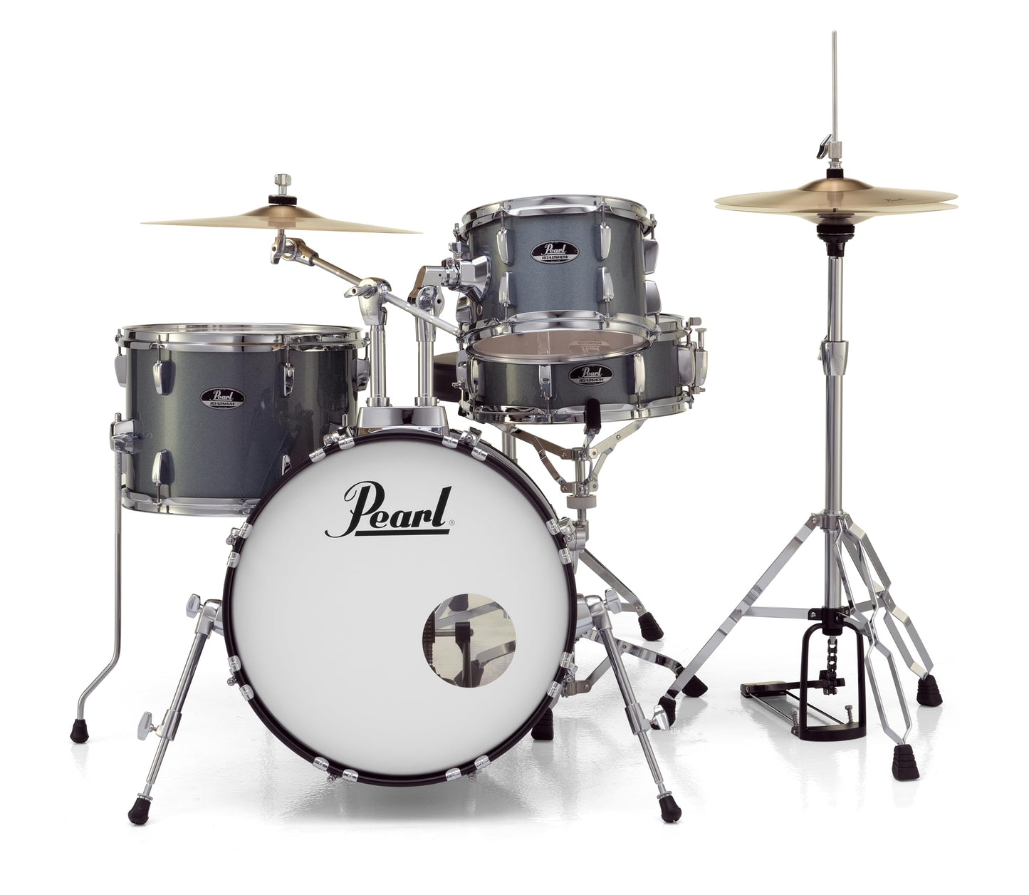 Pearl Roadshow Drum Set 5-Piece Complete Kit with Cymbals and Stands, Jet Black (RS525SC/C31)