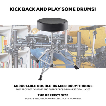 Alesis Nitro Max Kit Electric Drum Set with Quiet Mesh Pads, 10" Dual Zone Snare, Bluetooth, 440+ Authentic Sounds, Drumeo, USB MIDI, Kick Pedal