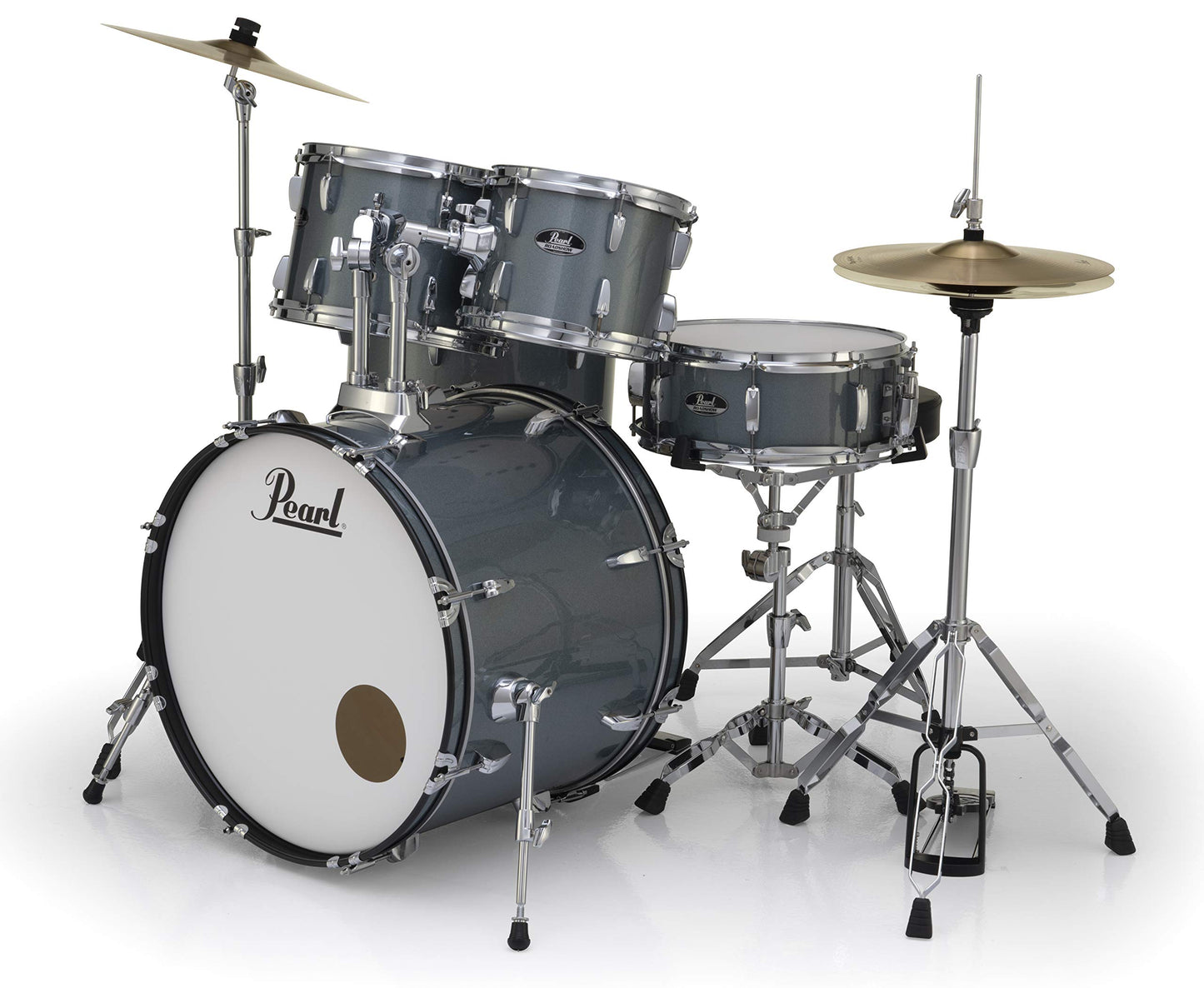 Pearl Roadshow Drum Set 5-Piece Complete Kit with Cymbals and Stands, Jet Black (RS525SC/C31)