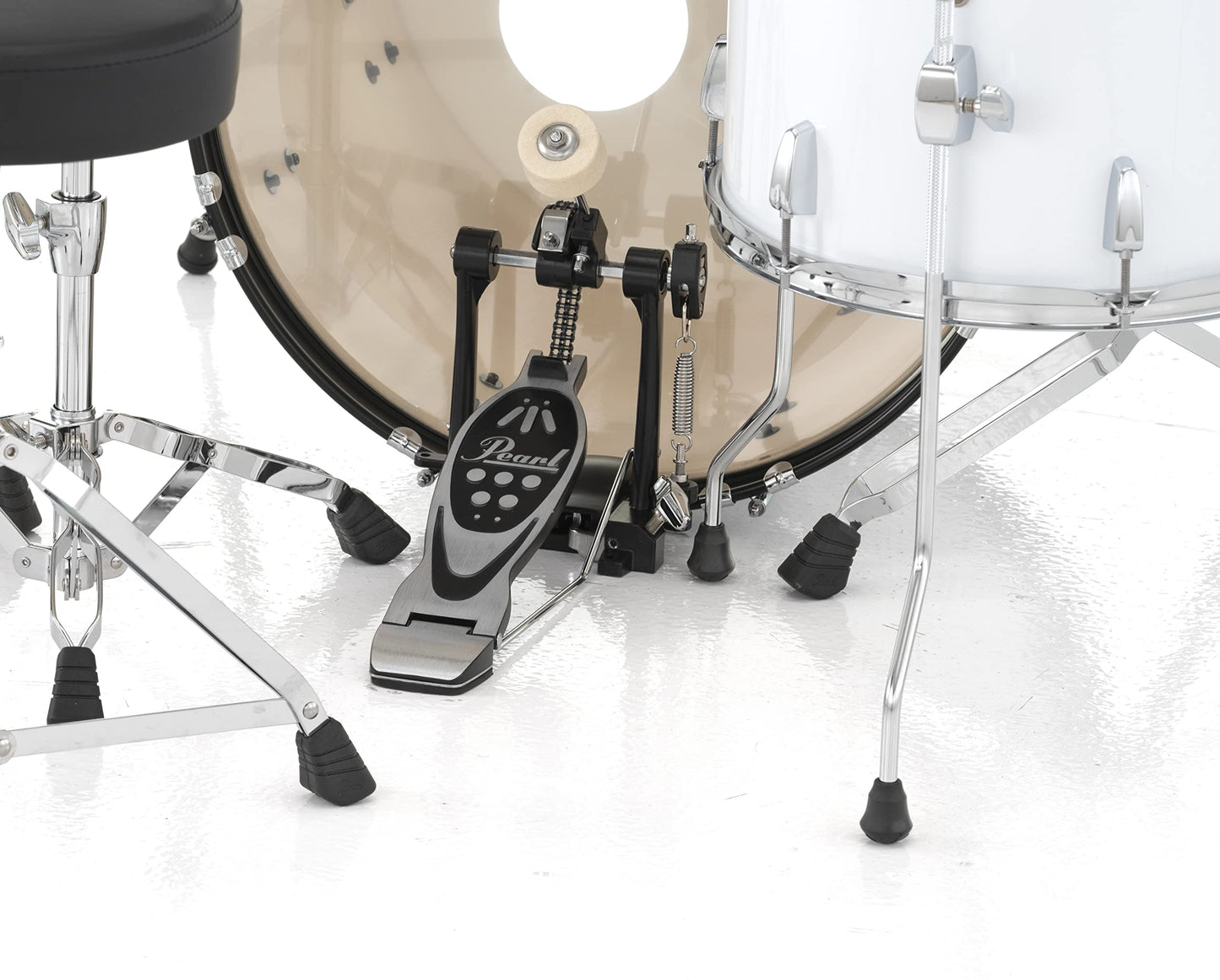 Pearl Roadshow Drum Set 5-Piece Complete Kit with Cymbals and Stands, Jet Black (RS525SC/C31)