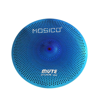 Low Volume Cymbal Pack Mute Set 14'Hihats+16"Crash+18'Crash+20"Ride 5 Pieces Silver Drummer Practice Quiet Cymbal for Drum Set